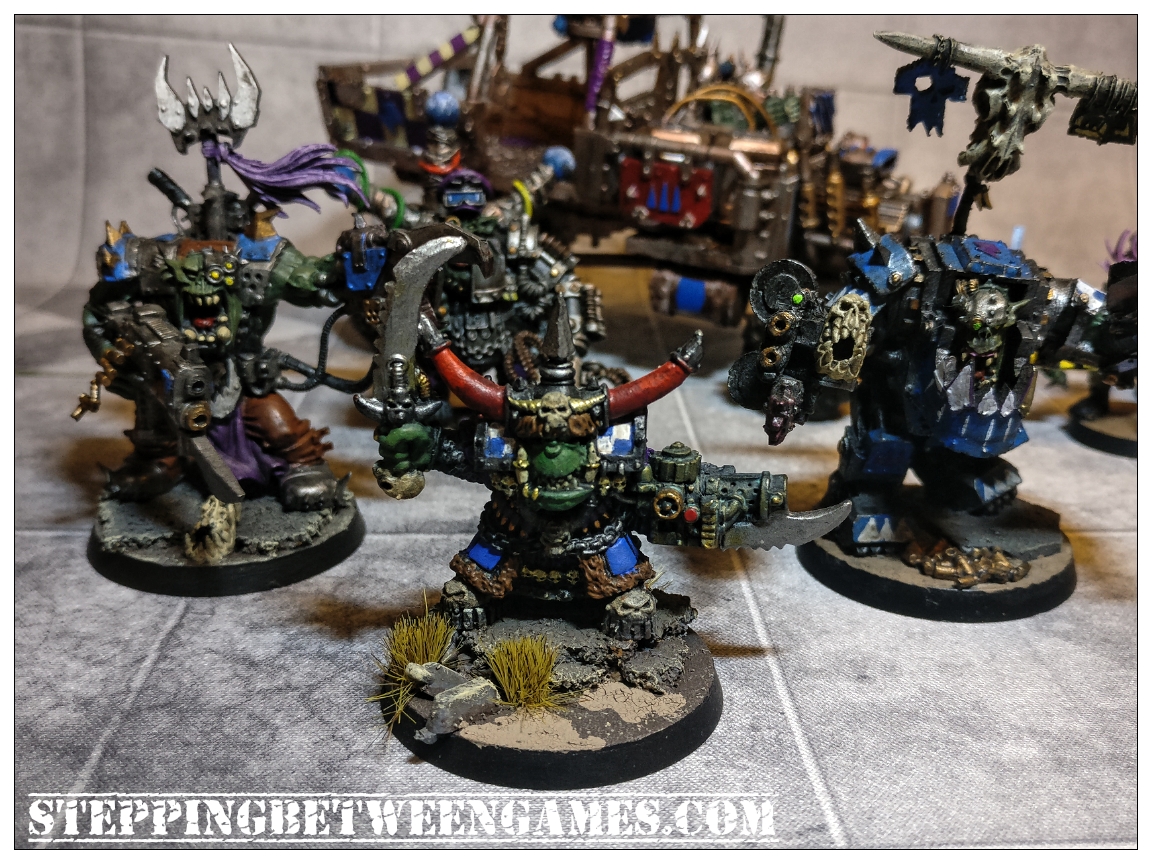 Ork HQs, including original Gazhkull and a conversion