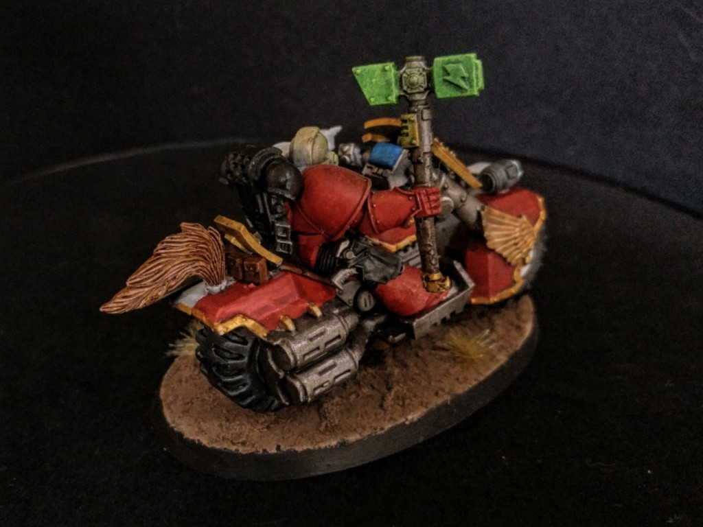 Space Marine biker captain back