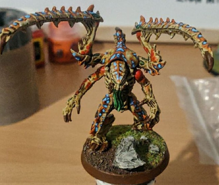 A painted Tyranid Lictor