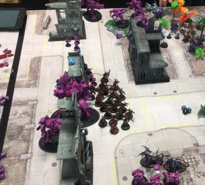 Tau versus Khorne Demons