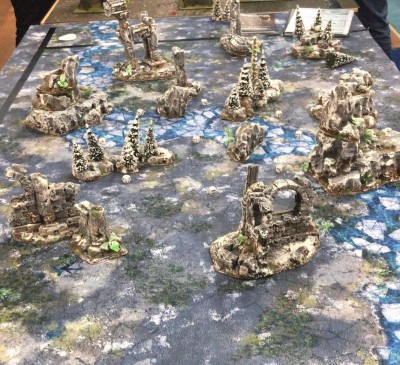 Battlefield with terrain